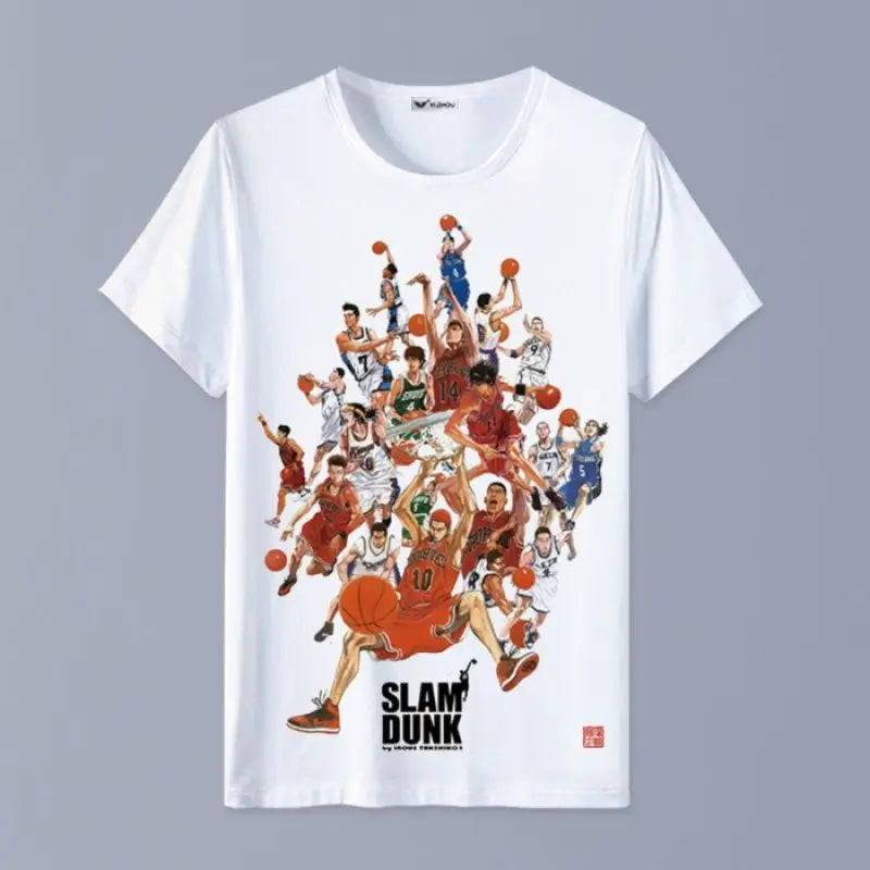 Slam Dunk T-shirt Sakuragi Hanamichi Akagi Haruko Rukawa Kaede Mitsui Hisashi Ryota anime basketball short-sleeved clothes gift