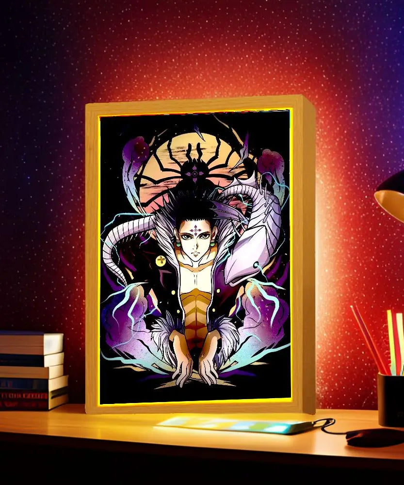 Anime Figure Light Painting Picture Frame Hunter×Hunter Killua Chrollo Led Night Light Moon Lamp Bedroom Home Decor Friends Gift
