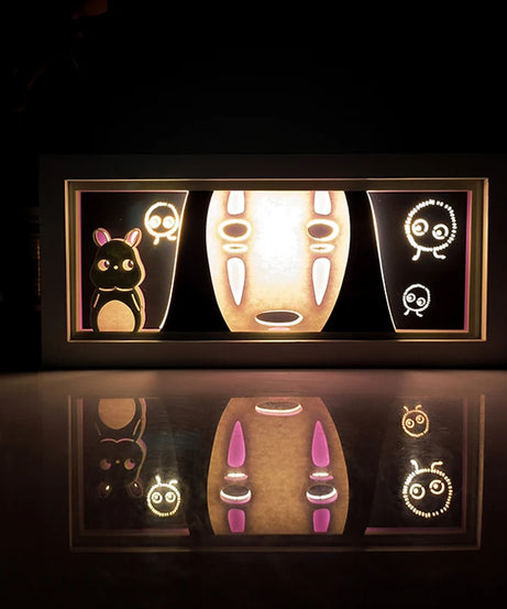 Anime  series paper-cut light room bedroom night light atmosphere light remote control colorful light box