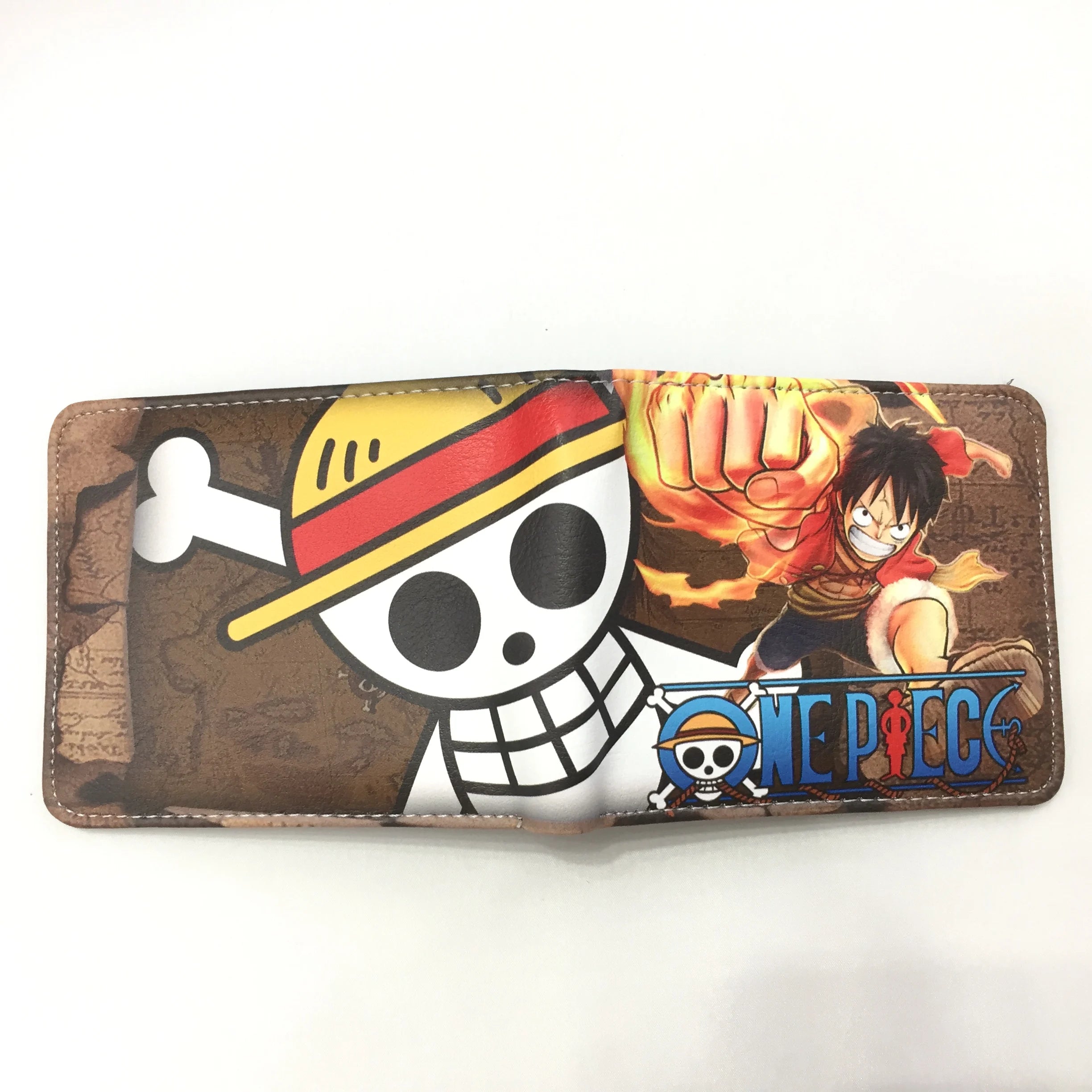 One Piece Anime PU Wallet Zoro Luffy Ace Character Wallet Foldable Portable Multi-Function Card Holder Coin Purse Birthday Gift
