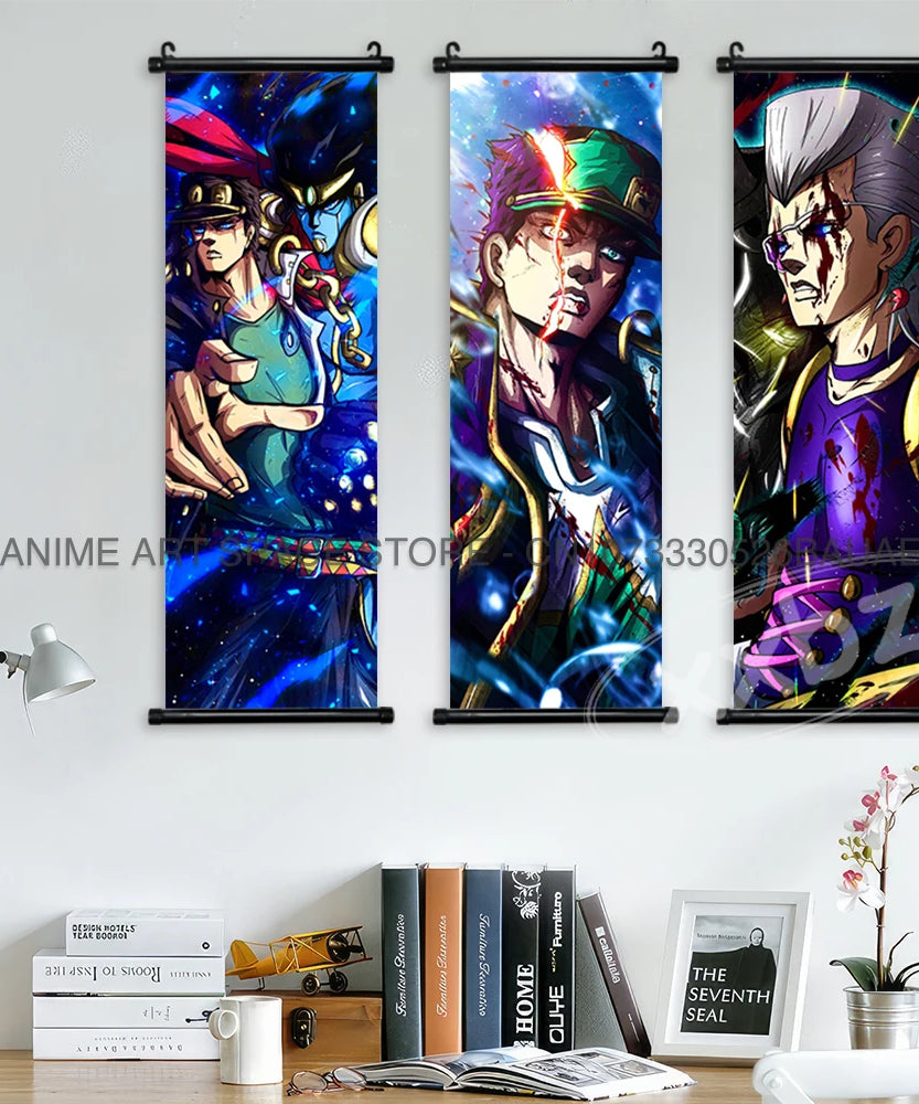 JoJo's Bizarre Adventure Canvas Poster - Joseph Joestar & Dio Brando