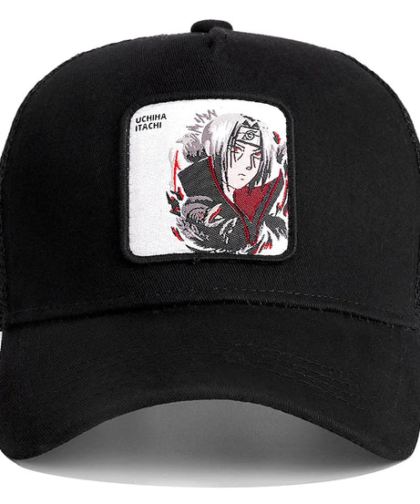 New Naruto Uchiha Summer Travel Peaked Men's Embroidery Hip-Hop Style Sun Visor Adjustable Trucker Mesh Cap Festive Gift
