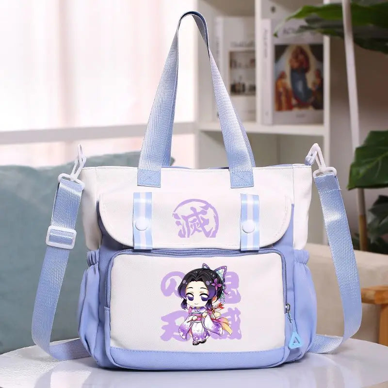 Anime Demon Slayer Kamado Tanjirou New Shoulderbag Men Women Crossbody Bags Student Fashion Large Capacity Handbag Holiday Gifts