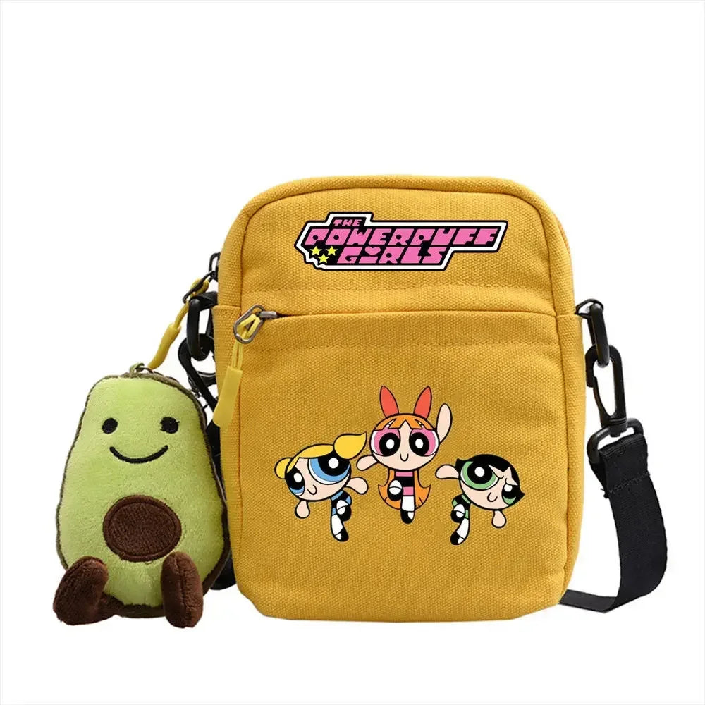 The Powerpuff Girls children's cute student versatile shoulder bag personality casual crossbody bag holiday gift kawaii