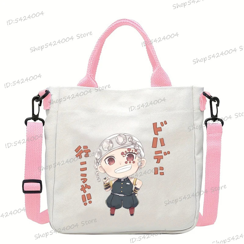 Demon Slayer Crossbody Bag – Rengoku & Tengen Graphic Print Shoulder Bag