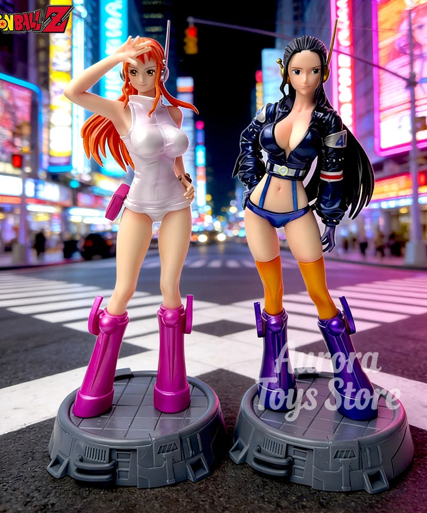 26cm/10.24in Anime ONE PIECE Figure Robin Nami Action Figures Pvc Collection Model Toys for Children Gifts