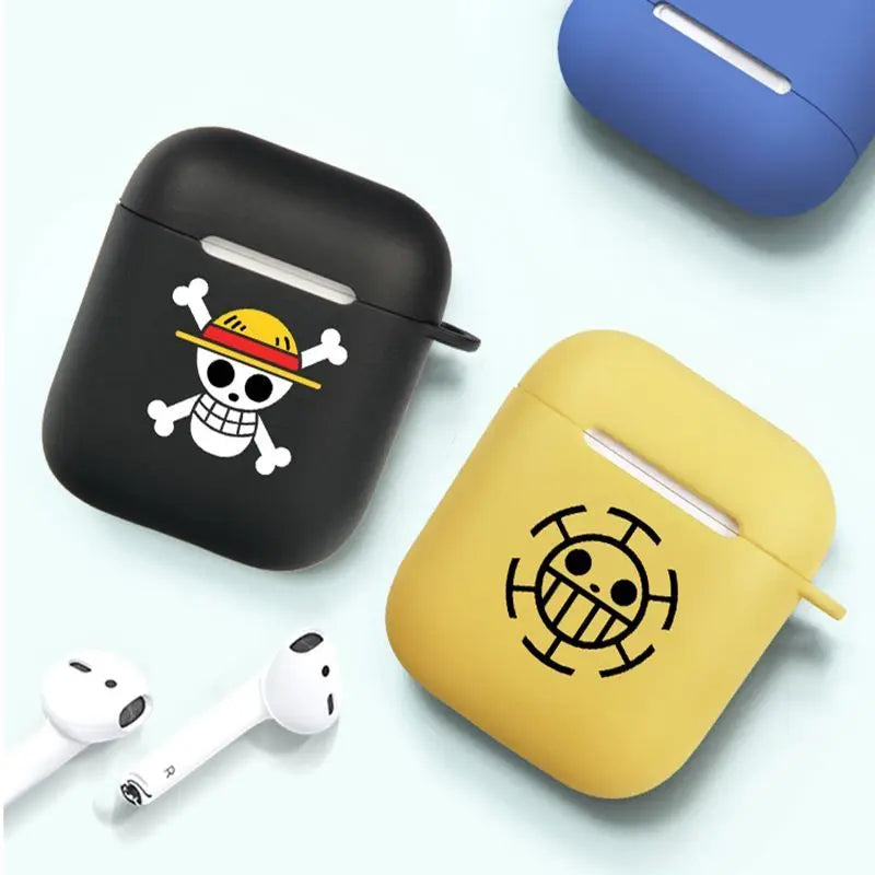 The new One Piece Skull is suitable for airpods PRO 3rd generation protective case 1/2 Apple Bluetooth silicone earphone case