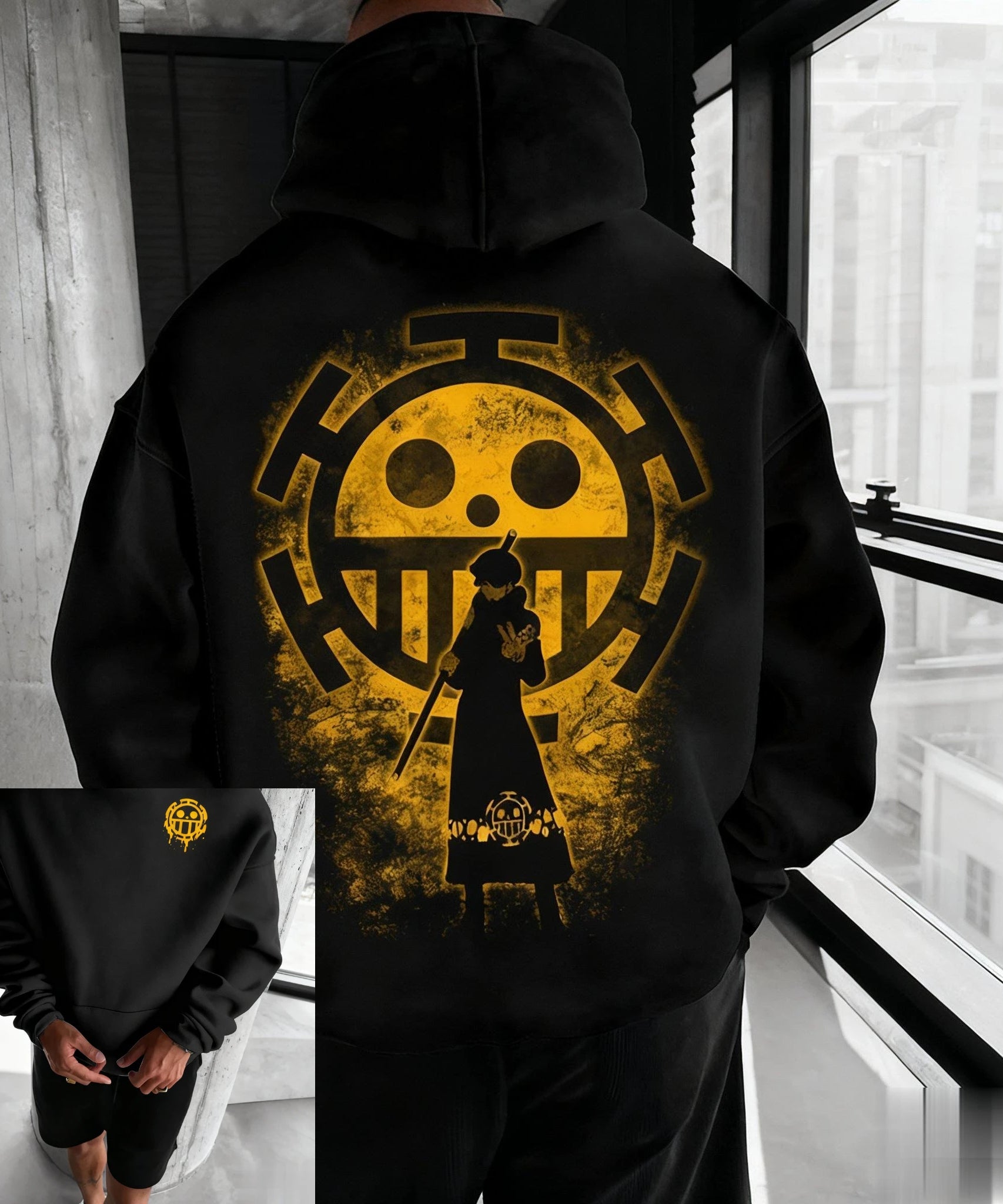 Unisex Oversized One Piece Anime Hoodie Men Women Pullover Sweatshirt  Graphic Print Casual Streetwear Autumn New Fashion Y2k