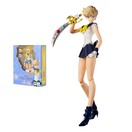 Best Bandai Sailor Moon Figure SHF Tenoh Haruka Uranus Anime Genuine Figure High Quality