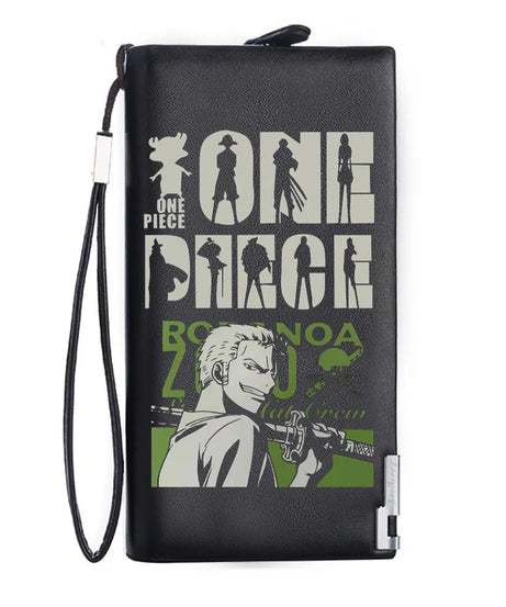 One Piece Luffy Ace Anime Peripheral Zipper New PU Wallet Handsome Personality Boy Print Coin Purse Short Card Pack Holiday Gift