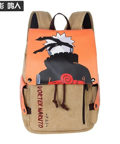 Naruto Creative  Animation Peripheral Naruto Canvas Backpack Large Capacity Student School Bag Portable Backpack Gift
