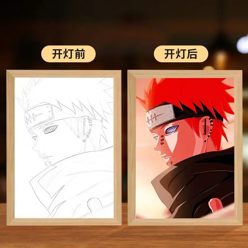 Naruto LED Night Light – Kakashi, Sasuke & Madara Anime Bedroom Lamp Gift