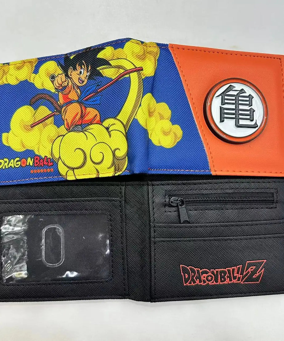 Dragon Ball PU Wallet – Son Goku & Bulma Foldable Anime Coin Purse