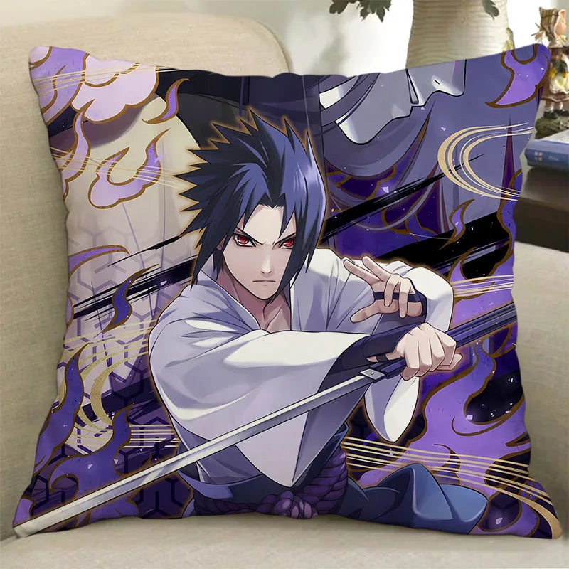 Anime Naruto Akatsuki Uchiha Itachi Graphic Pillow Case – Decorative Square Cushion Cover 5