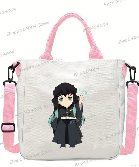 Demon Slayer Crossbody Bag – Rengoku & Tengen Graphic Print Shoulder Bag