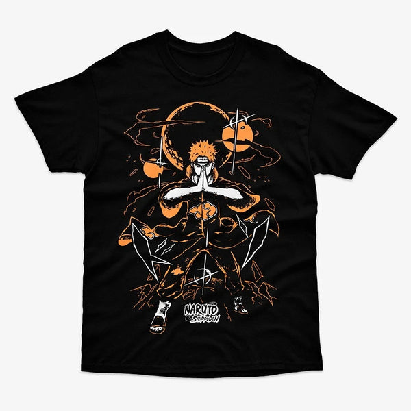 Anime Naruto Pain Nagato Graphic T-Shirt – Akatsuki Streetwear Oversized Cotton Tee