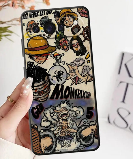 O-One P-Pieces Anime Case for Google Pixel 8a 7 Pro 9 Pro XL 6a 9a 8 Pro 6 Pro 7a Soft Cover