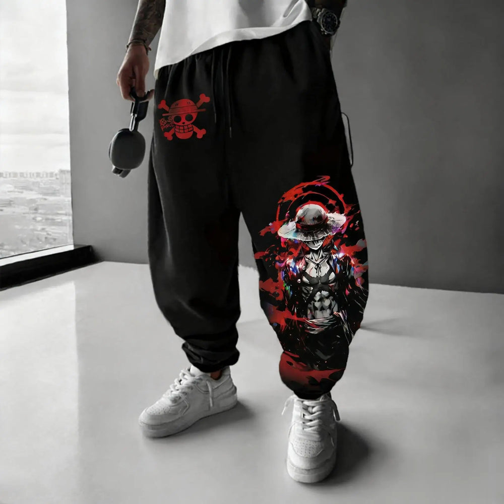 One Piece Luffy Joggers — Anime Print Sweatpants