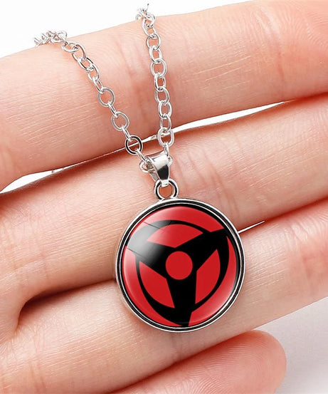 Anime Sharingan Eye Necklaces Uchiha Kakashi Mangekyou Pendant Necklace Goth New Fashion Chokers For Fans Women Men Gift