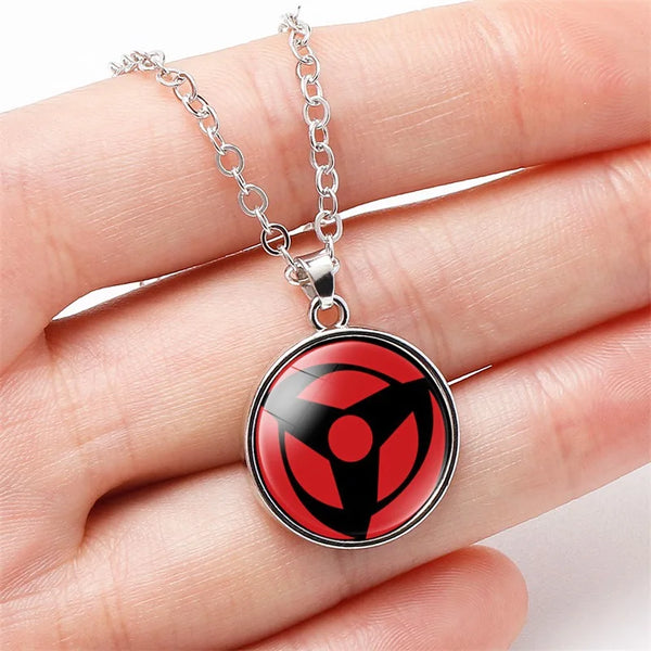 Anime Sharingan Eye Necklace – Uchiha Kakashi Mangekyou Pendant & Goth Choker