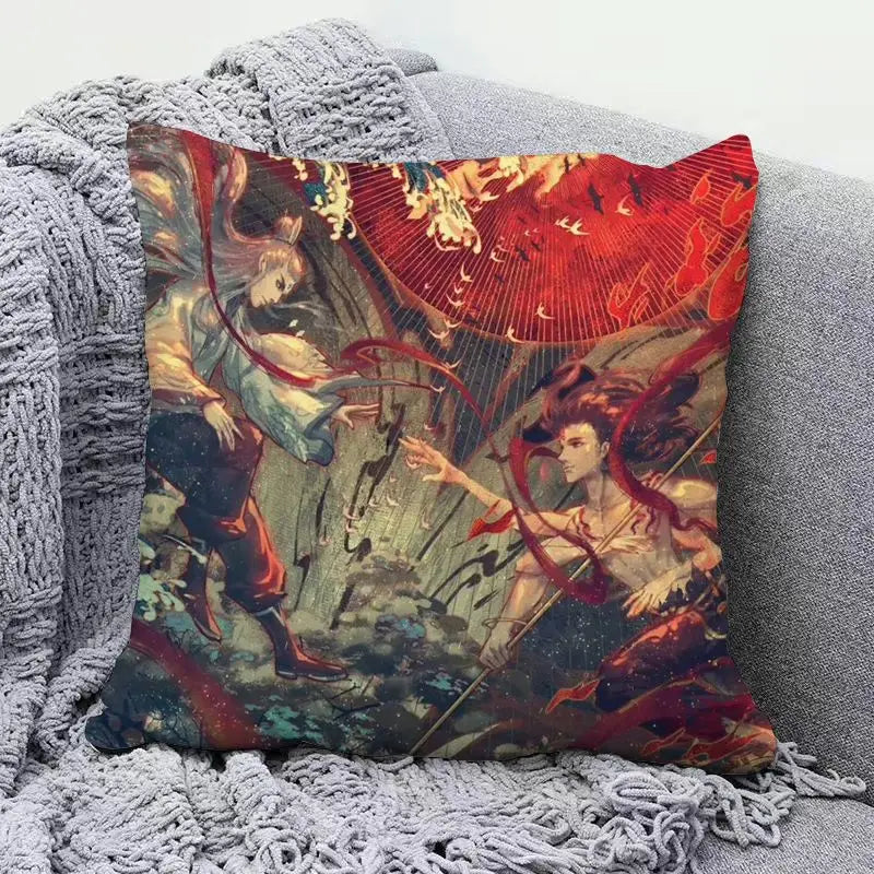 Ne Zha anime peripherals pillows cute personality creative fashion living room sofa bedroom cushions holiday gift