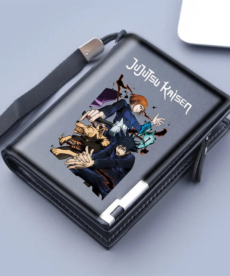 Jujutsu Kaisen Wallet Anime Coin Purse Men Credit Card Holder Boy Student Fashion Short Trifold Money Key Storage Pouch