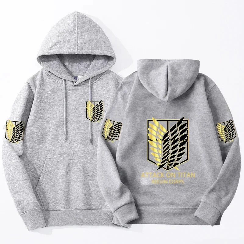 Attack on Titan Scout Regiment Crewneck Sweatshirt – Premium Anime Harajuku Pullover for Men & Women 8