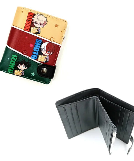 Anime My Hero Academia Todoroki Shoto Men's Wallets Midoriya Izuku Card Holders Purse