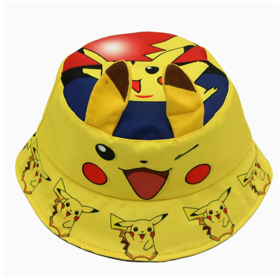 Pokémon Pikachu Kids Fisherman's Bucket Hat & Baseball Cap – Cute Anime Sun Hat for Boys & Girls 8