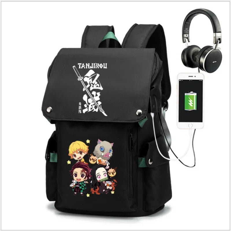 Demon Slayer Anime Backpack – Large-Capacity Travel & School Bag