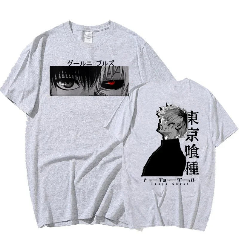 Anime Kaneki Ken T Shirt Men's Fashion Personality Printed Short Sleeve Summer Casual Loose Tee Top