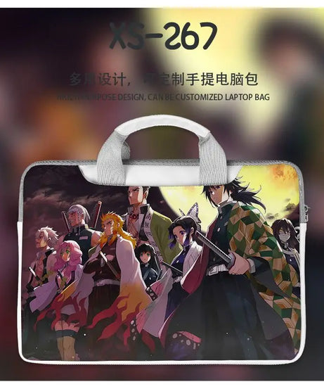 Demon Slayer Nezuko Tanjiro Notebook Laptop Bag Can Be Worn on One Shoulder As A Suitcase 12-16 Inches Anime Universal