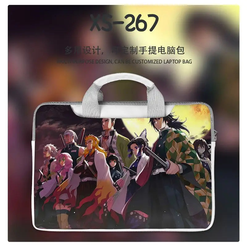Demon Slayer Nezuko Tanjiro Notebook Laptop Bag Can Be Worn on One Shoulder As A Suitcase 12-16 Inches Anime Universal