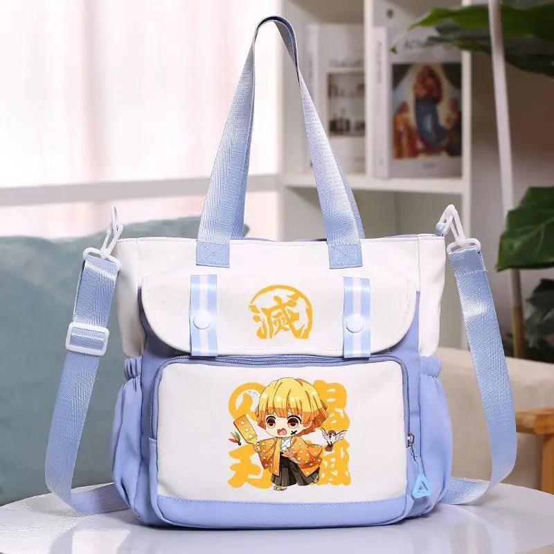 Anime Demon Slayer Kamado Tanjirou New Shoulderbag Men Women Crossbody Bags Student Fashion Large Capacity Handbag Holiday Gifts