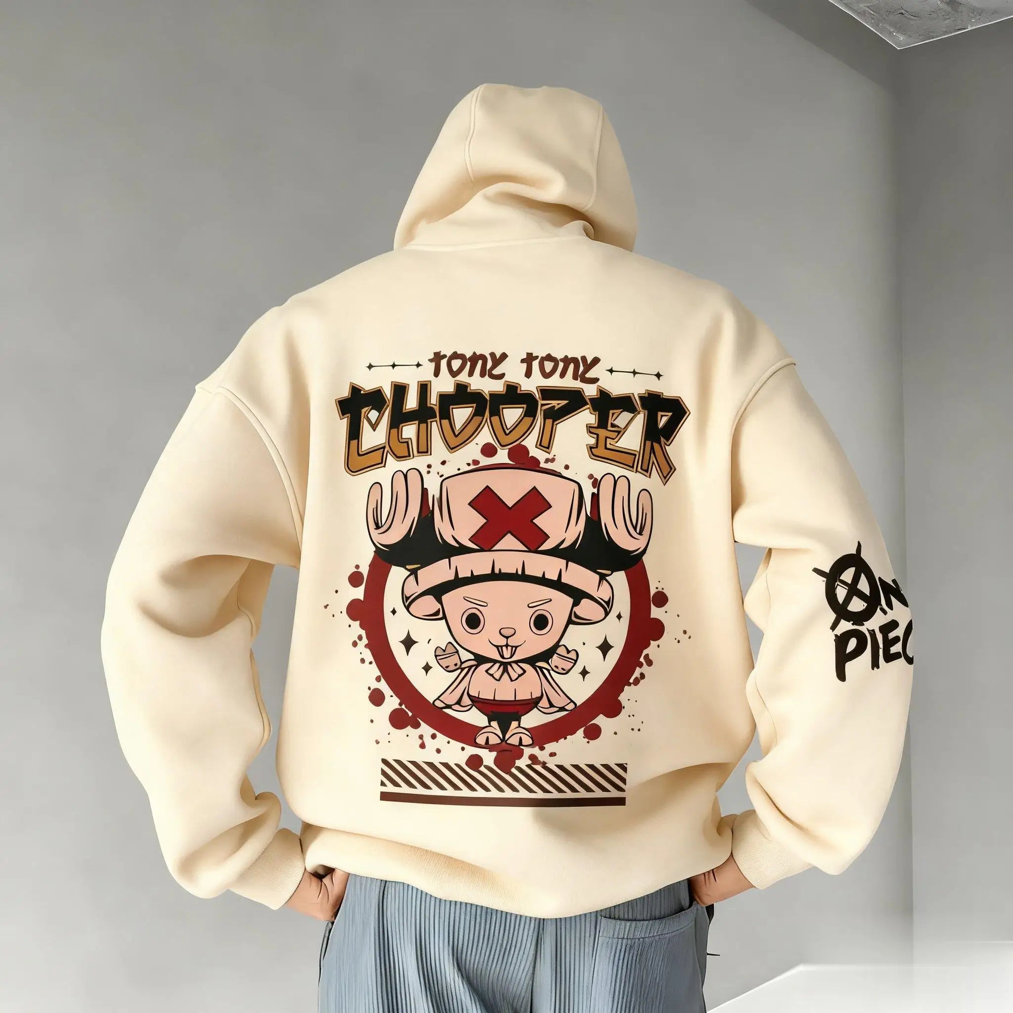 One Piece Anime Chopper Pullover Hoodie Men Women Autumn Winter Trendy Streetwear Casual Graphic Print Cosplay Hooded Sweatshirt
