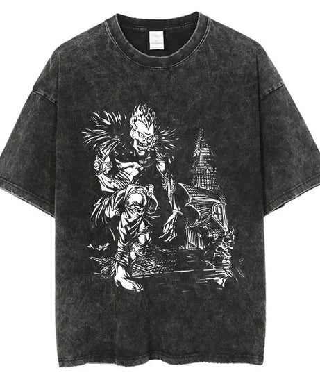 Death Note Oversized Vintage T-Shirt – Anime Streetwear Summer Cotton Tee