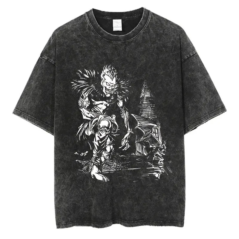 Death Note Oversized Vintage T-Shirt – Anime Streetwear Summer Cotton Tee
