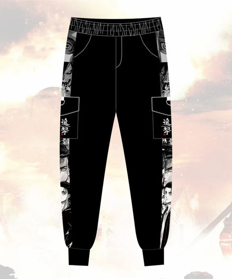 Attack on the Giants Free Corps Anime Peripherals Winter Male and Female Couples Casual Overalls Trousers Sweatpants Pants Gifts