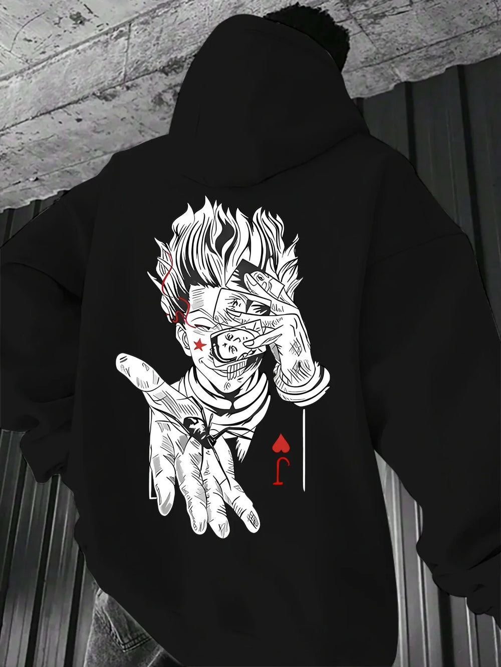 Men's Hunter X Hunter Anime Hoodie – Joker Logo Gothic Streetwear Pullover