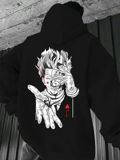 Men's Hunter X Hunter Anime Hoodie – Joker Logo Gothic Streetwear Pullover