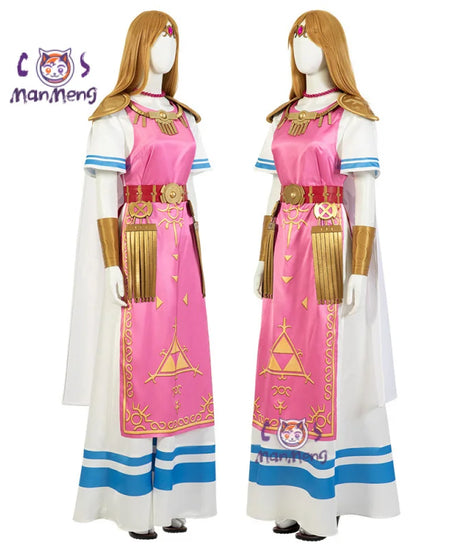 Game SSB  Zelda Cosplay Costume Zelda princess  Wig shoes ears props Accessorie party carnival set Woman uniform complete set