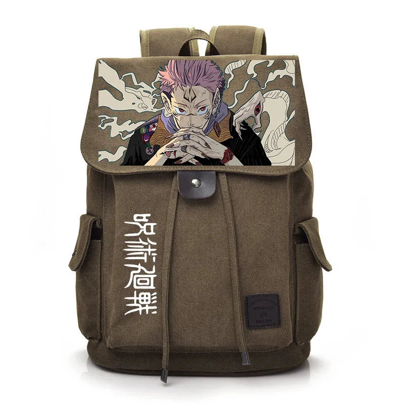 Jujutsu Kaisen Anime Backpack Cosplay Gojo Unisex Students School Bag Large Capacity Bookbag Laptop Travel Rucksack Outdoor Bag