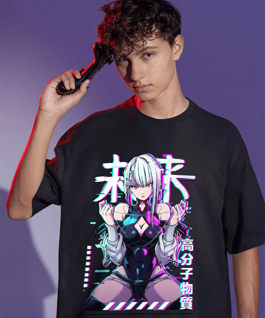 Lucy Cyber Edgerunners T-Shirt Anime Edge Runner Manga Gift Graphic Tee All Size