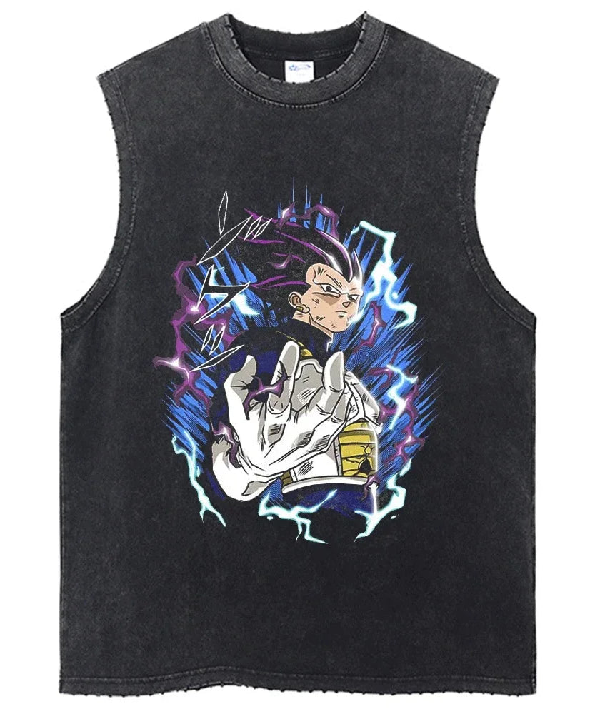 Vintage Dragon Ball Sleeveless Streetwear Tank – Harajuku Cotton Graphic Tee