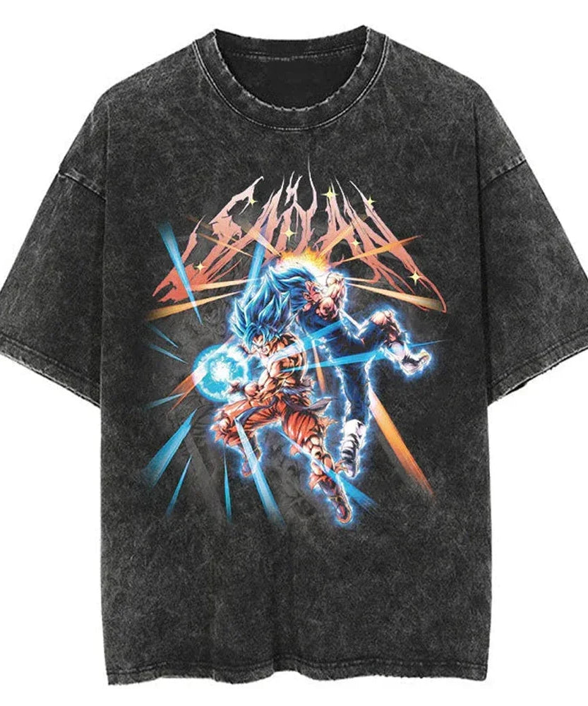 Dragon Ball Oversized Vintage T-Shirt – Streetwear Cotton Tee
