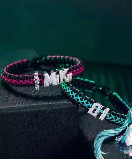 Hatsune Miku Anime Peripheral Cute Miku Lucky Stone Bracelet Creative Kawaii Girl Heart Bracelet Decoration Holiday Gift