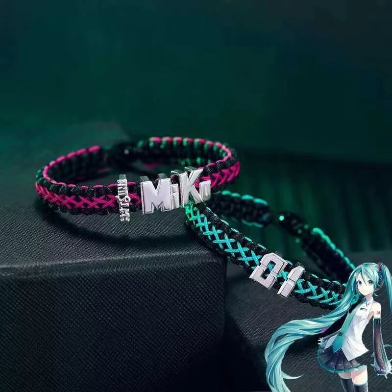 Hatsune Miku Anime Peripheral Cute Miku Lucky Stone Bracelet Creative Kawaii Girl Heart Bracelet Decoration Holiday Gift