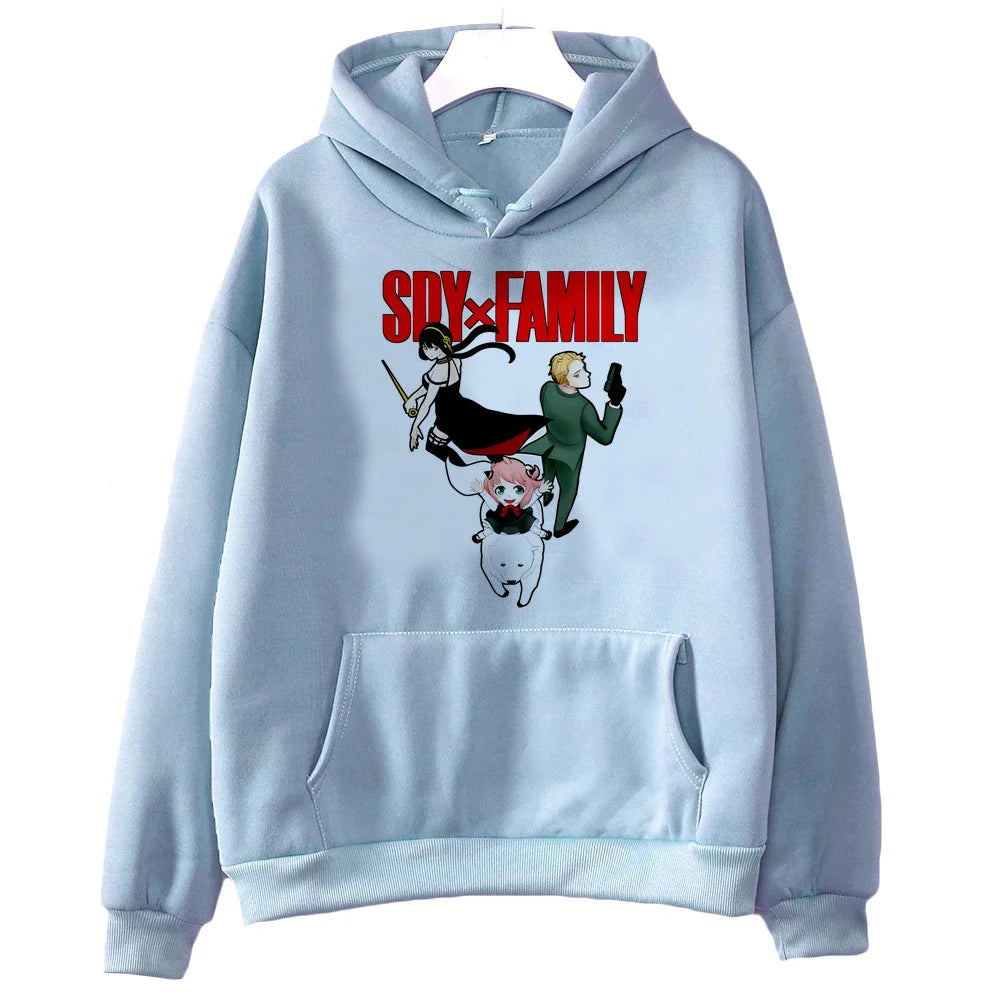 Spy x Family Anya Smug Manga Eyes Graphic Fleece Hoodie Korean Streetwear