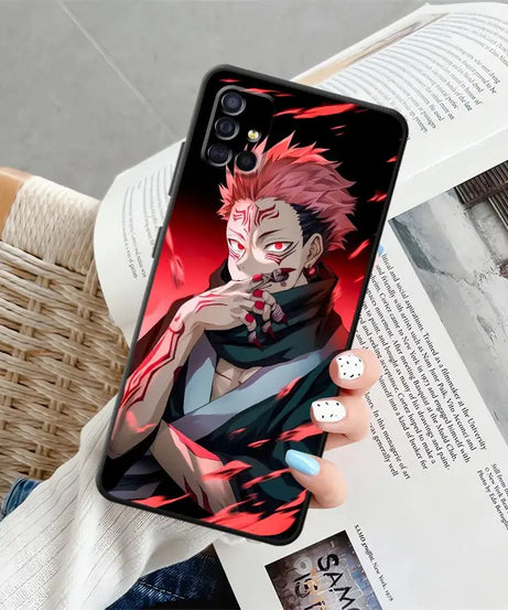 J-ujutsu K-aisen Soft Back Phone Cover Case for Samsung Galaxy A14 A15 A22 A23 A72 A73 A16 A21s A54 A71 A12 A13 A51 A52 A24 A31