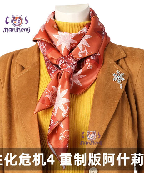 Game Resident 4 Remake Ashley Graham Evil Cosplay Costume Shoes Orange Jacket Coat Halloween Carnival Party Role Disguise Clothe